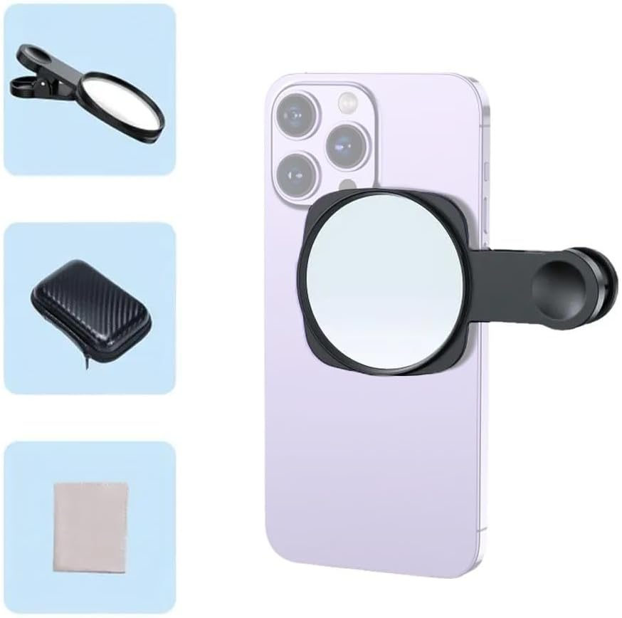 Kalofaye Selfie Mirror Universal Phone Clip for Smartphones