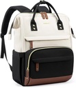 LOVEVOOK Laptop Backpack for Women 15.6" - Beige/Black