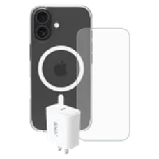 AXS - Ultra Clear MagSafe Essential Bundle for Apple iPhone 17 - Clear