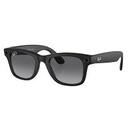Meta Wayfarer Square Sunglasses Matte Black/Polarized Gradient Graphite