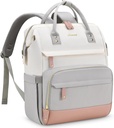 LOVEVOOK Laptop Backpack for Women 15.6" - Grey/Pink