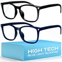 Advanced Blue Light Blocking Computer Glasses - Lt Black/ Dk Blue