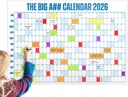 The Big A## Calender Full-Year 2026 Dry-Erase Wall Calendar - Blue
