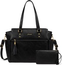 LOVEVOOK Laptop Tote Bag for Women 17.3" - Black