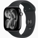 Apple Watch Series 11 GPS 42mm Jet Black Aluminum Case with Black Sport Band - S/M