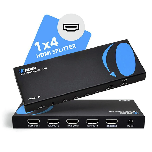 Orei UHDS-104 UltraHD 4K HDMI @ 60 Hz 1x4 HDMI Splitter