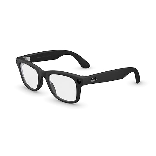 Meta Wayfarer Square Sunglasses Matte Black/Clear