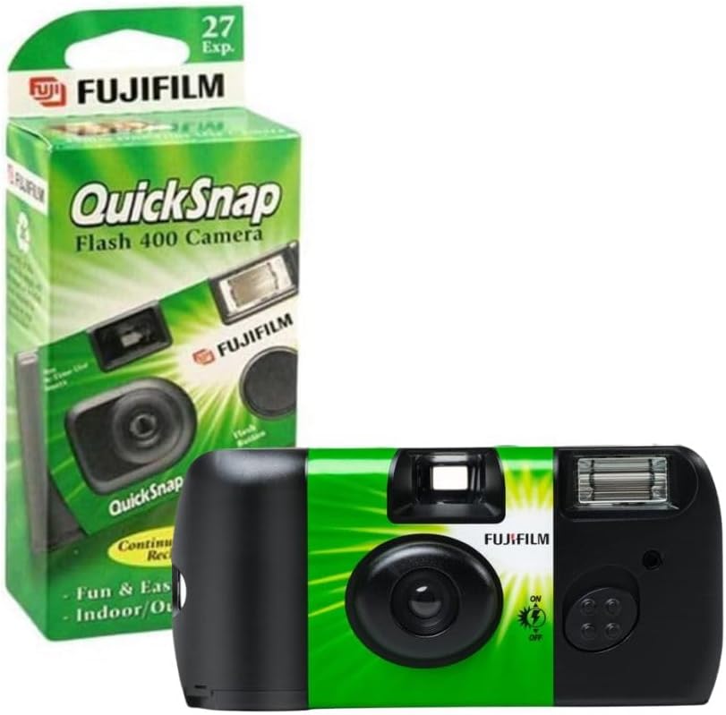 Fujifilm QuickSnap Flash 400 One Time Use 35mm Camera with Flash, 27 Exposures 2pk