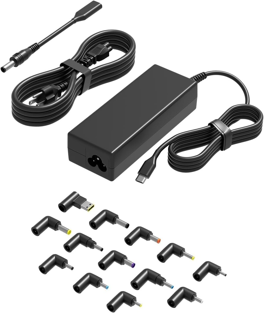 100W Universal Laptop Charger with USB-C and 15 Charging Adapters