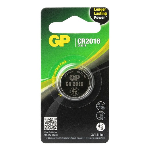 [DL2016] GP 3V Lithium CR2016 Battery