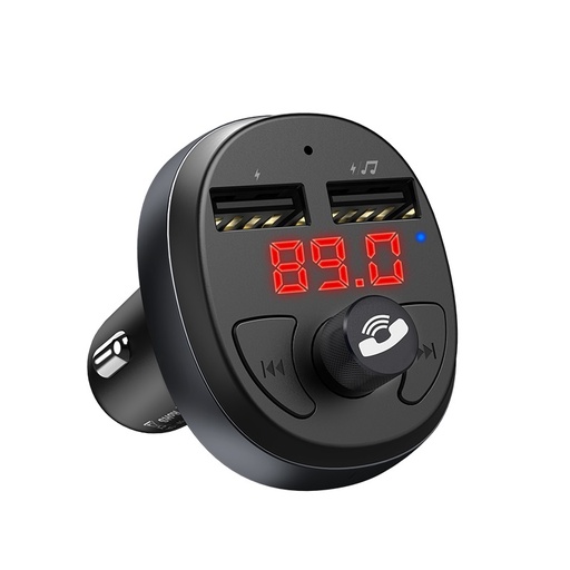 [E41 BLK] HOCO E41 FM Car Tuner Black