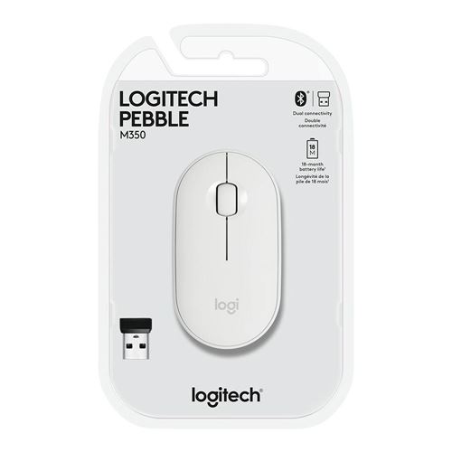 [910-005770] Logitech Pebble M350 Wireless Mouse White