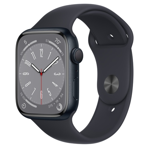 [MNUJ3LL/A] Apple Watch S8 45mm Midnight AL case Midnight strap