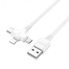 HOCO X77 3in1 charge cable White