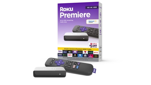 [3920RW-SW] Roku Premier 4K Streaming Media Player (Black)