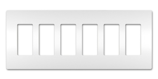 [RWP266W] Legrand Radiant 6-Gang Faceplate Plastic WH