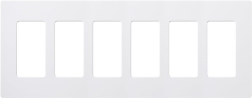 [CW-6-WH] Lutron 6-G Claro Plate WHT