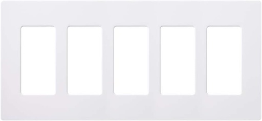[CW-5-WH] Lutron 5-G Claro Plate WHT