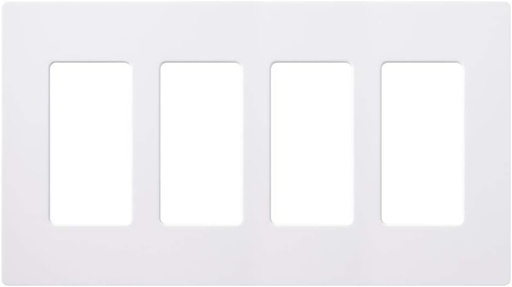 [CW-4-WH] Lutron 4-G Claro Plate WHT
