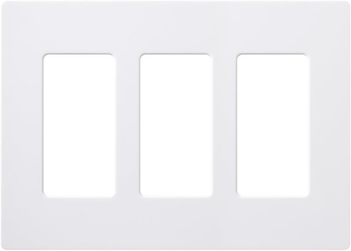 [CW-3-WH] Lutron 3-G Claro Plate WHT