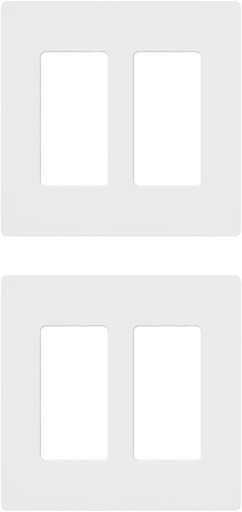 [CW-2-WH] Lutron 2-G Claro Plate WHT