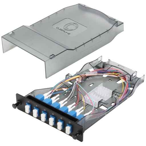 [SHDLC12-SM-UPC] Cleerline HD Splice Cassette, 12 Fiber, Duplex, LC/UPC, OS2