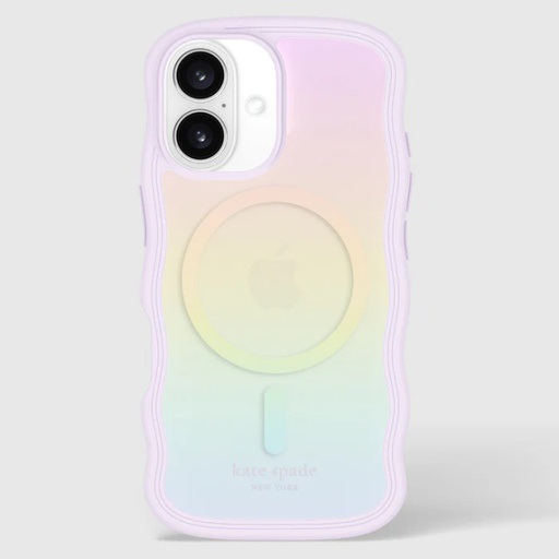 [KS054350] Kate Spade NY Wavy Case with MagSafe for iPhone16 - Opal