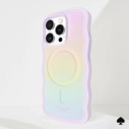 [KS054434] Kate Spade NY Wavy Case with MagSafe for iPhone16Pro - Opal