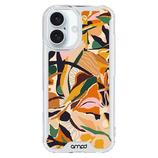 [AA-PLSIPH16-HDPRINT-ORNGFLWR] AMPD MagSafe Case iPhone 16Plus - Orange Blossom