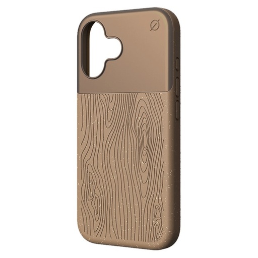 [AS10117142100] Atom Studios - Split  Wood Fiber MagSafe iPhone 16 - Taupe  Wood