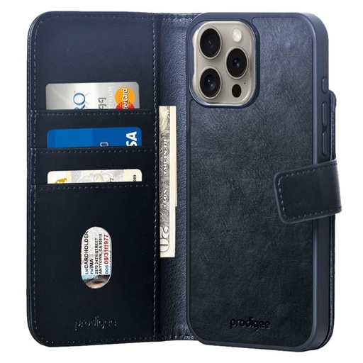 [iPh16P-6.7-FMW] Prodigee Folio MagSafe Wallet iPhone 16 Pro Max - Black