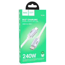 [U134-240WGRY] HOCO U134 240W charging data cable Type-C to Type-C(L=1.8M)