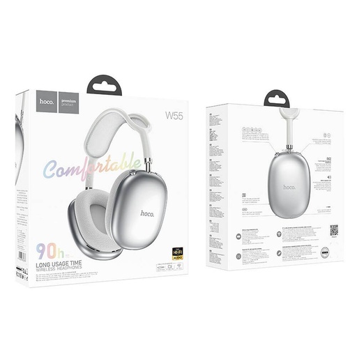 [W55-SLV] HOCO W55 Plus ANC BT headphones - Silver