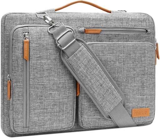 [X003KA3799] MOSISO 360 Protective Laptop Shoulder Bag,15-15.6" Gray