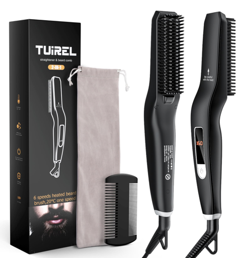 [X00494QZDZ] TUIREL Beard Straightener for Men