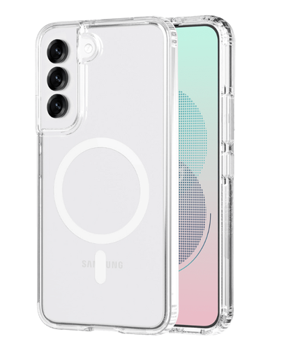 [AA-S25-MAG-CRYSTLCLR] AMPD  TPU / Acrylic Crystal Clear Case with MagRing Samsung Galaxy S25 - Clear