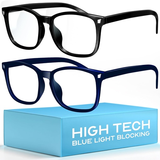 [X004BL5YAL] Advanced Blue Light Blocking Computer Glasses - Lt Black/ Dk Blue