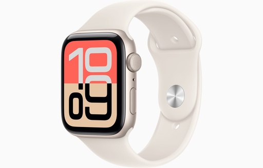 [MEHG4AM/A] Apple Watch SE 3 44mm Starlight Aluminum Case with Starlight Sport Band - S/M