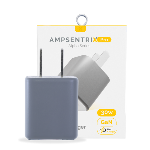 [107083546595] AmpSentrix Pro 30W Dual-Port Wall Charger (USB-C + USB-A) - Natural