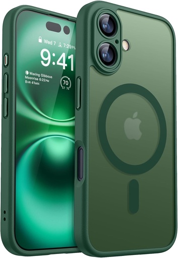 [X004B7O44R] Canshn Case for iPhone 16 - Deep Green